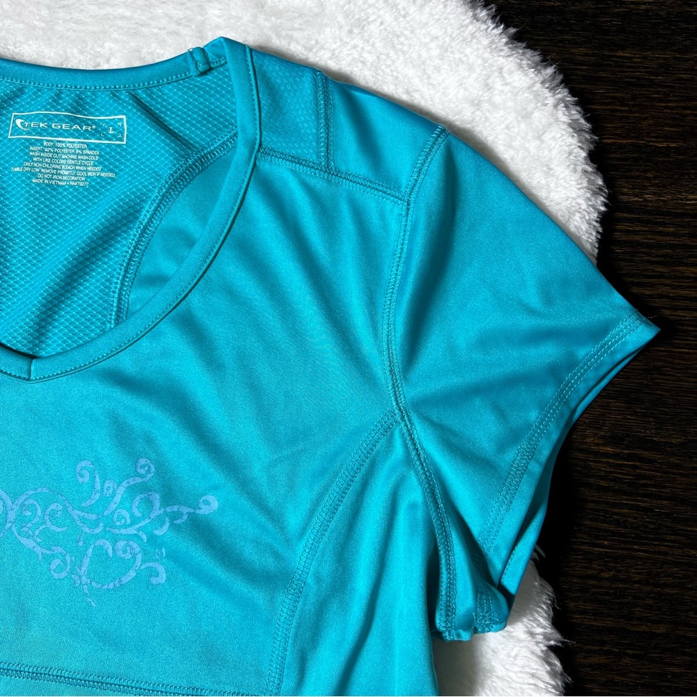 Tek Gear Blue Workout Tee Large - Picture 3 of 9